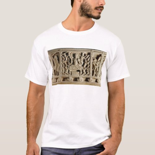 Relief depicting a Seated Buddha preaching T_Shirt