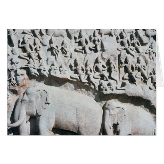 Relief depicting Arjuna's penance Cards (Front Horizontal)
