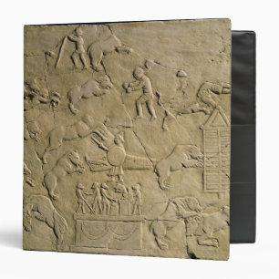 Relief depicting circus games binder