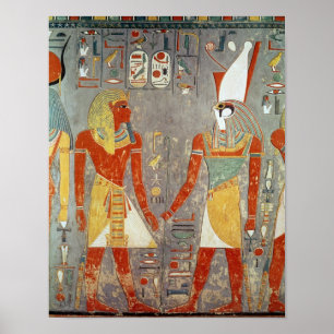 Relief depicting Horemheb before Horus Poster