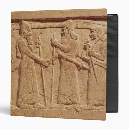 Relief depicting King Shalmaneser III 3 Ring Binder