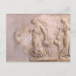 Relief depicting maenads dancing, from Tunisia Postcard
