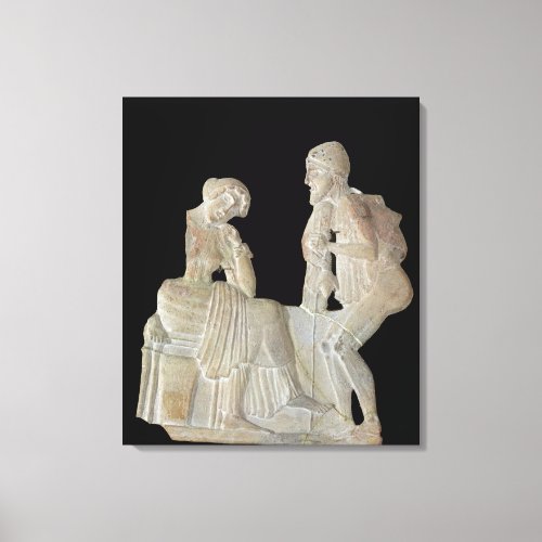 Relief depicting Odysseus and Penelope Canvas Print