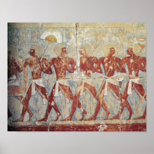 Relief depicting parade in honour of Hathor Poster