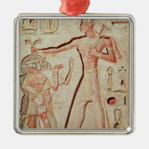 Relief depicting Ramesses II  smiting enemies Metal Ornament