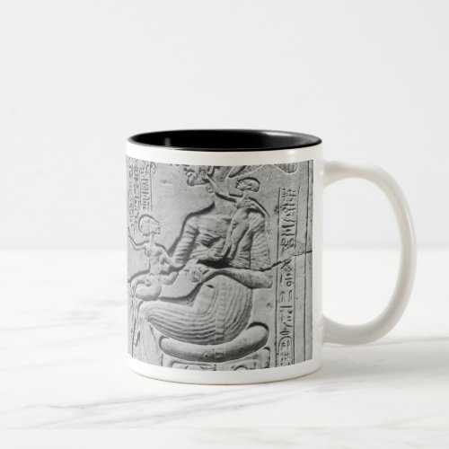 Relief depicting the Aten giving life Two_Tone Coffee Mug