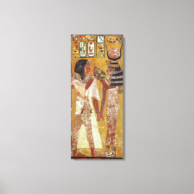Relief depicting the Goddess Hathor placing Canvas Print (Front)