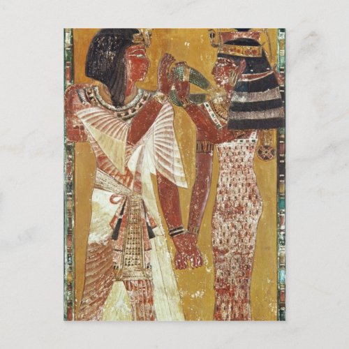 Relief depicting the Goddess Hathor placing Postcard