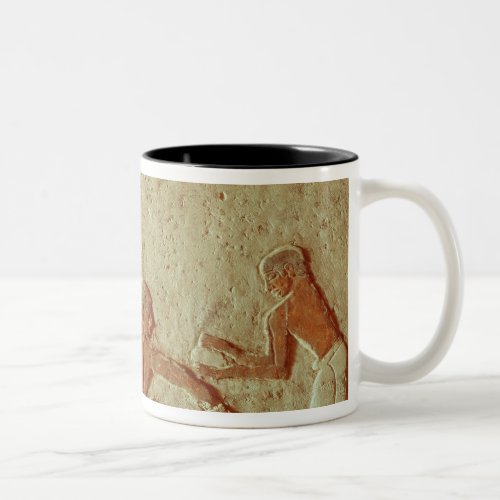 Relief depicting the making and baking of bread Two_Tone coffee mug