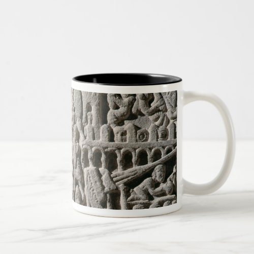 Relief depicting the Siege of Carcassonne Two_Tone Coffee Mug