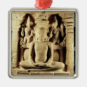 Relief depicting Tirthankara Mahavira Metal Ornament