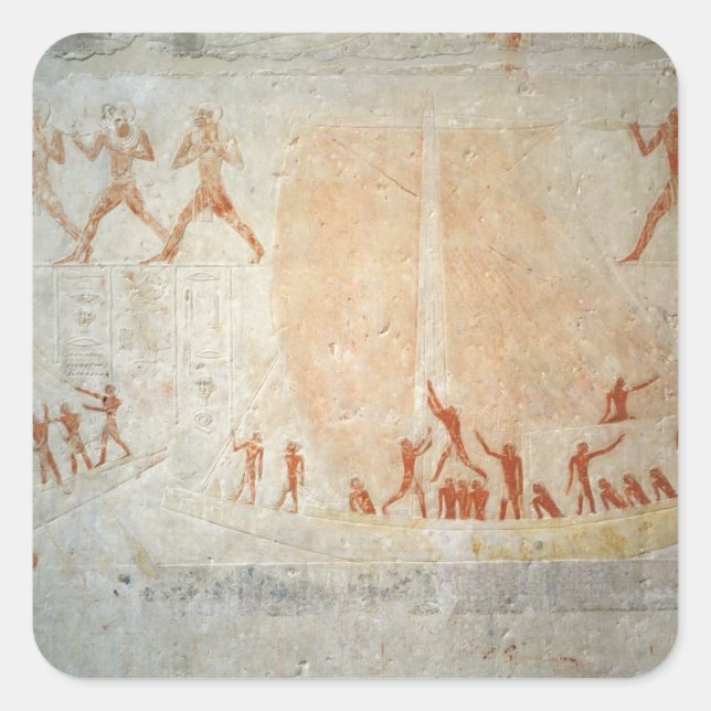 Relief from the Mastaba of Akhethotep depicting bo Square Sticker (Front)