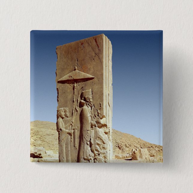 Relief in the Hall of a Hundred Columns Pinback Button (Front)