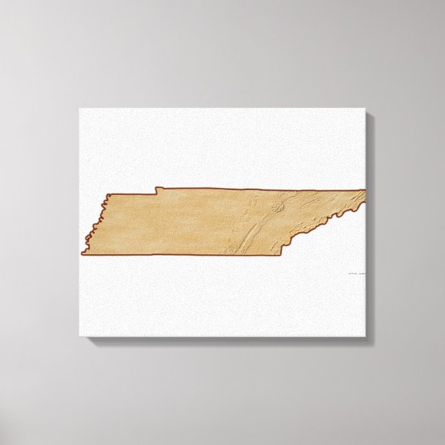 Relief Map of Tennessee Canvas Print (Front)