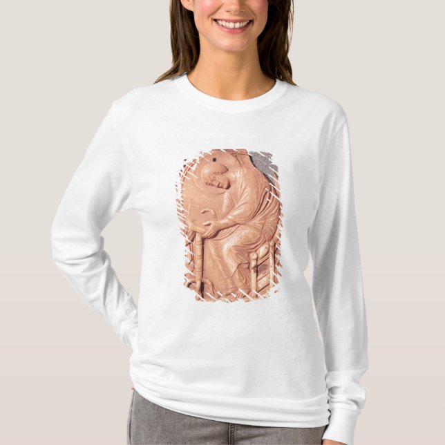 Relief of a monk studying, from Hotel de T-Shirt (Front)