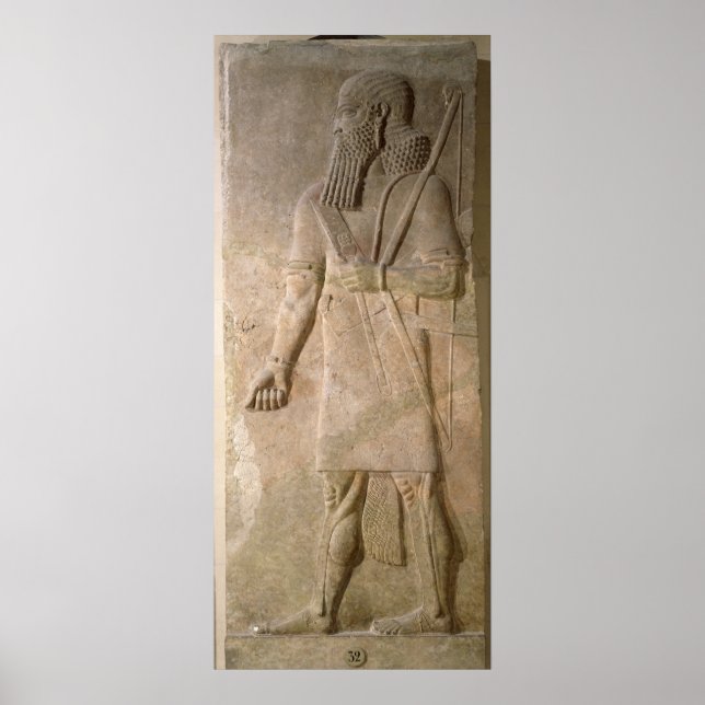 Relief of an Assyrian warrior Poster (Front)