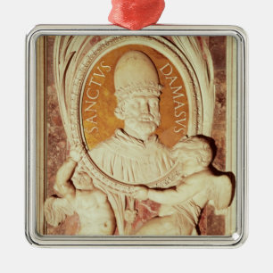 Relief of Damasus I  on a nave pilaster Metal Ornament