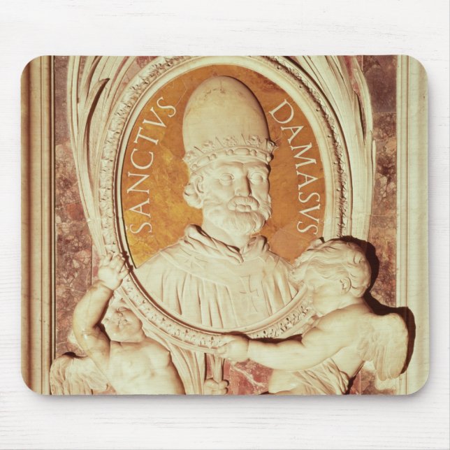 Relief of Damasus I  on a nave pilaster Mouse Pad (Front)