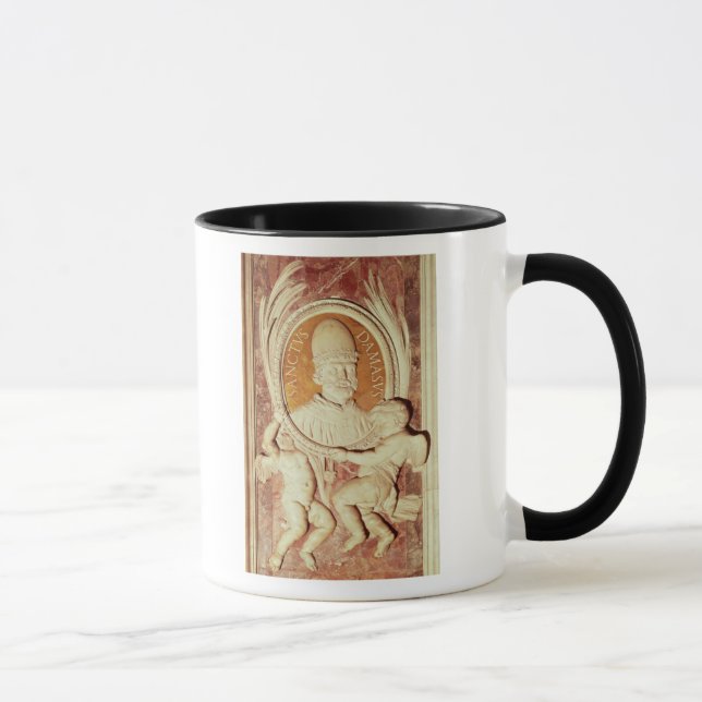 Relief of Damasus I  on a nave pilaster Mug (Right)