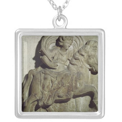 Relief of Epona Gaulish goddess Silver Plated Necklace
