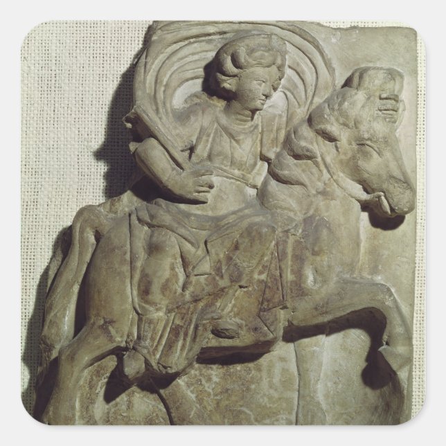 Relief of Epona, Gaulish goddess Square Sticker (Front)