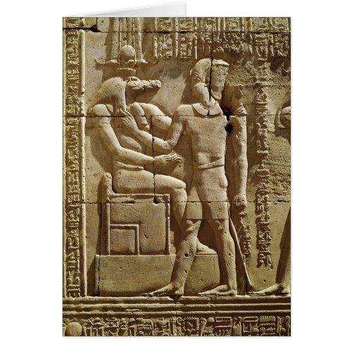 Relief of Sobek and Ptolemy VI Philometor