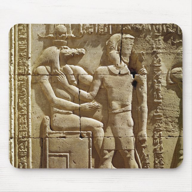 Relief of Sobek and Ptolemy VI Philometor Mouse Pad (Front)
