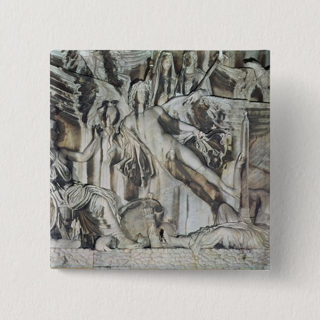 Relief of the Apotheosis of Emperor Antoninus Pinback Button (Front)