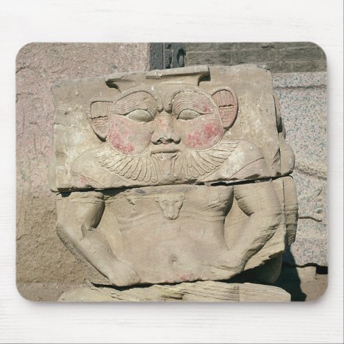 Relief of the Egyptian household god Bes Mouse Pad