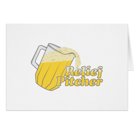 Relief Pitcher Beer Baseball Cards (Front Horizontal)