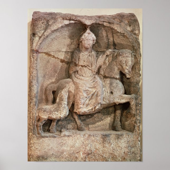 Relief representing Epona, Gaulish goddess Poster (Front)
