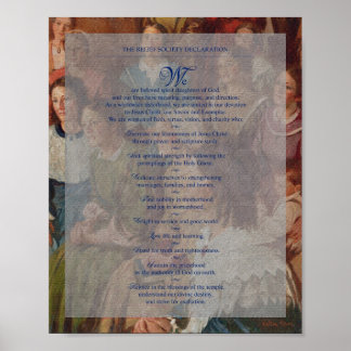 "Relief Society Declaration" Painting Sr. Document Poster
