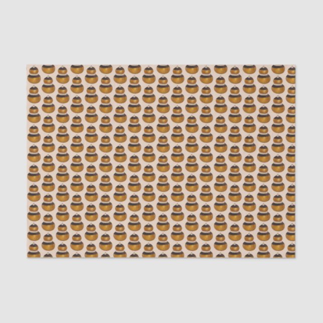 Religieuse French Choux Pastry Cream Puff Dessert Tissue Paper (Front)