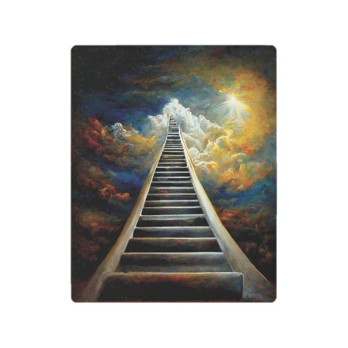 Religion and Afterlife Painting Stairway To Heaven Metal Print