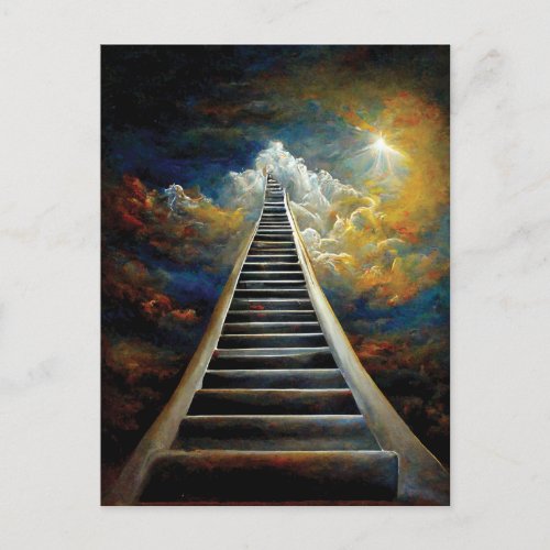 Religion and Afterlife Painting Stairway To Heaven Postcard