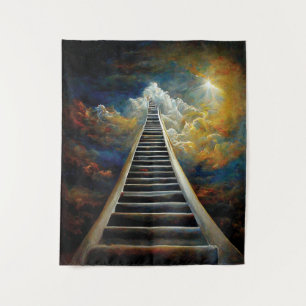 Religion and Afterlife Painting Stairway To Heaven Tapestry