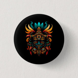 Religion Aztec God Tlaloc Mayan Mythology Deity Me Button