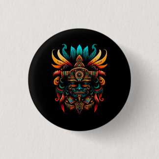 Religion Aztec God Tlaloc Mayan Mythology Deity Me Button