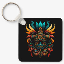 Religion Aztec God Tlaloc Mayan Mythology Deity Me Keychain