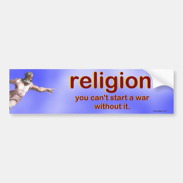 religion bumper sticker (Front)