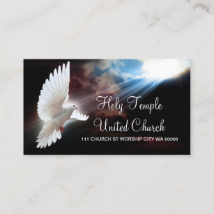 Religion Christian Dove Spiritual Church Praise Business Card