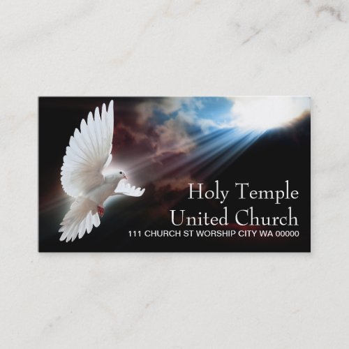 Religion Christian Dove Spiritual Church Praise Business Cards