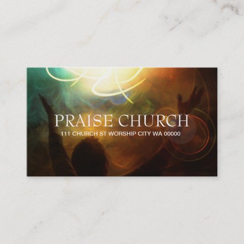 Religion Christian Pastor Spiritual Church Praise Business Card