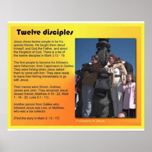 Religion Christianity Jesus Twelve disciples Poster