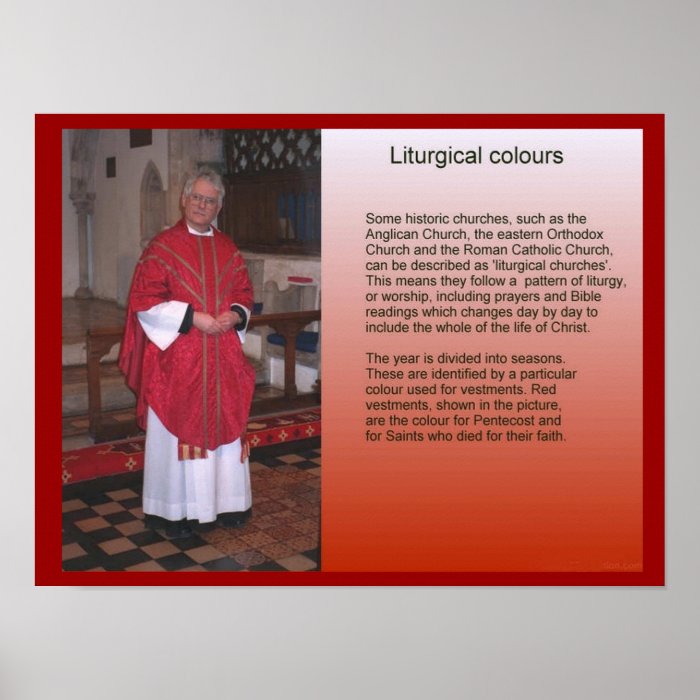 Religion,  Christianity, Liturgical colours Print