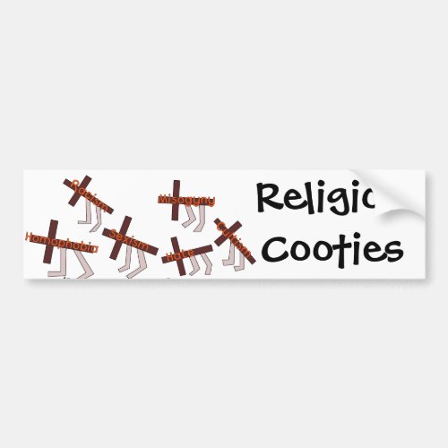 Religion Cooties Bumper Sticker