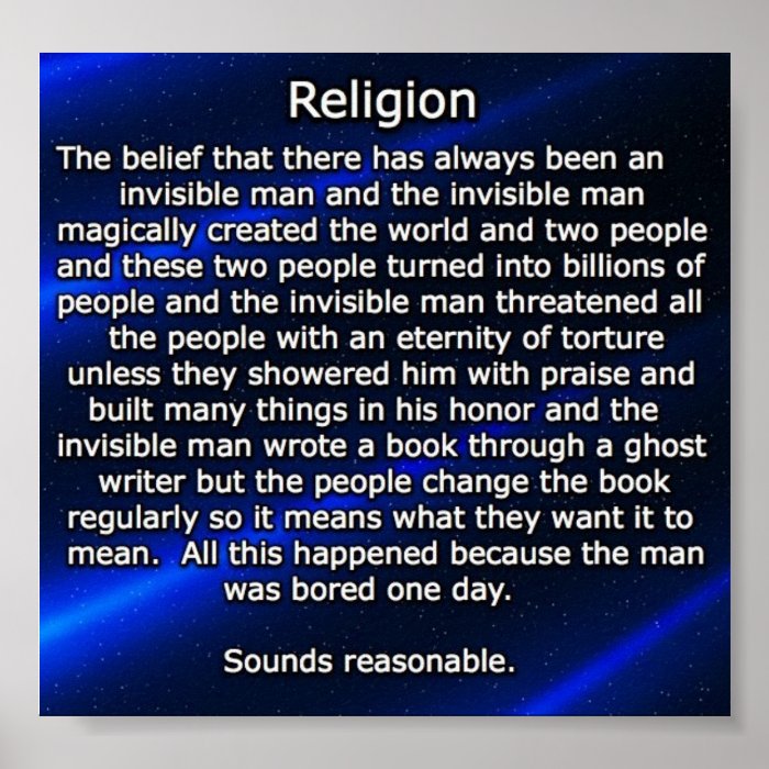 Religion Explained Poster Zazzle Religion Explained Poster Zazzle