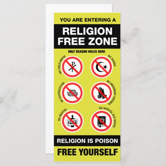 Religion Free Zone (Front/Back)