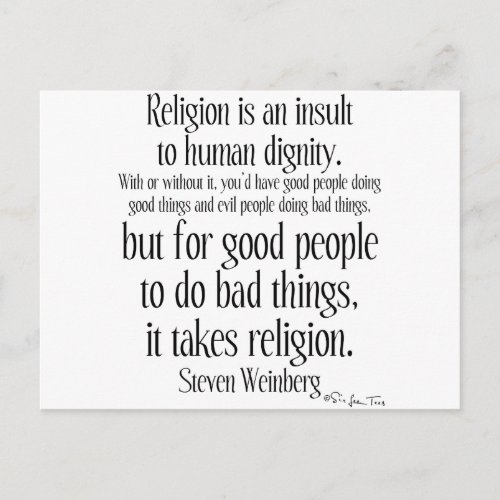 Religion Is An Insult Postcard