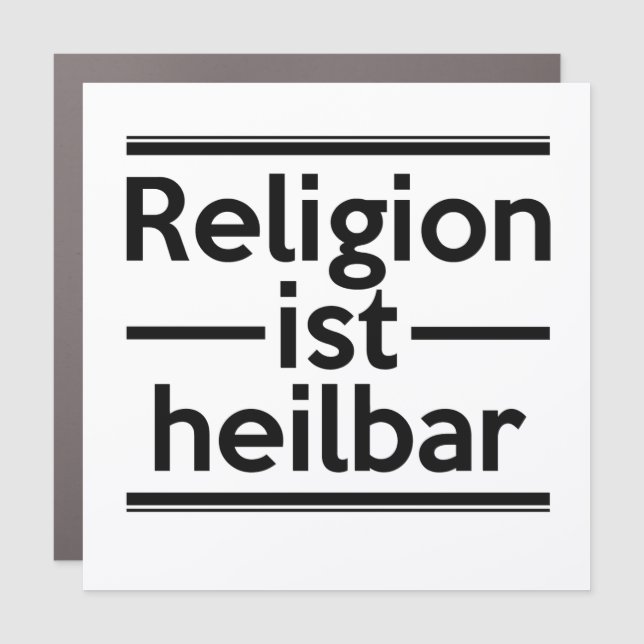 religion is curable car magnet (Front)